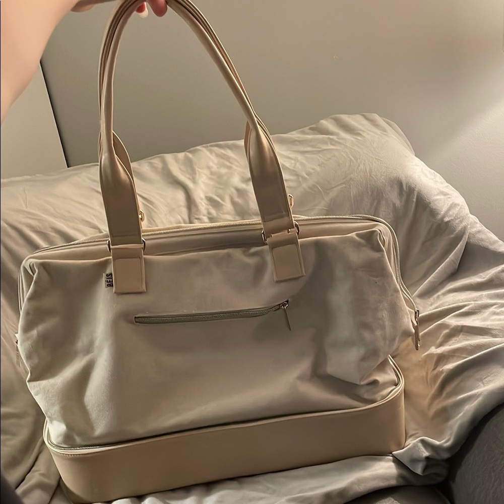 BEIS Weekender Duffle Bag Cream